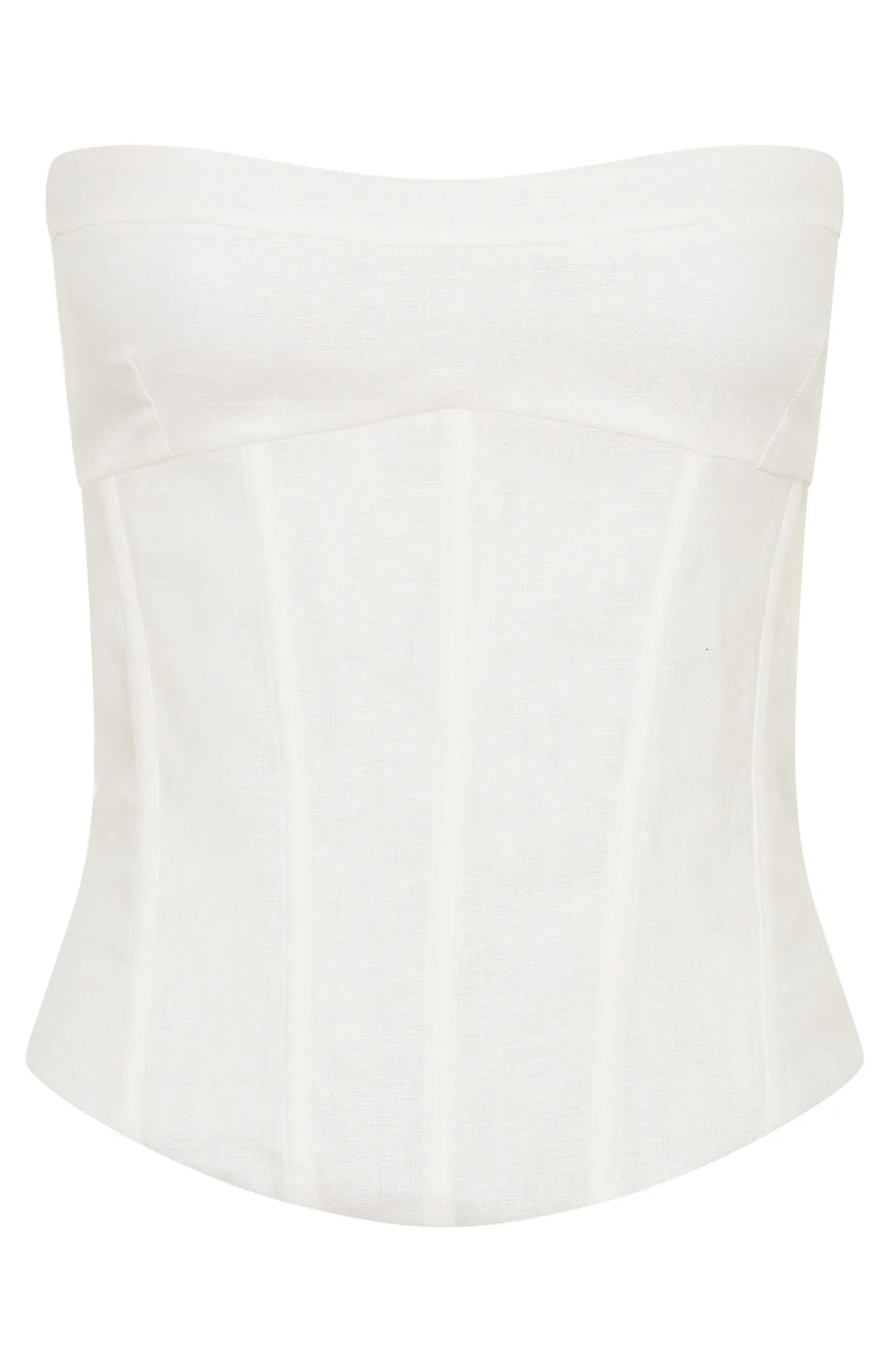 Downtown Pulse Strapless Bustier White