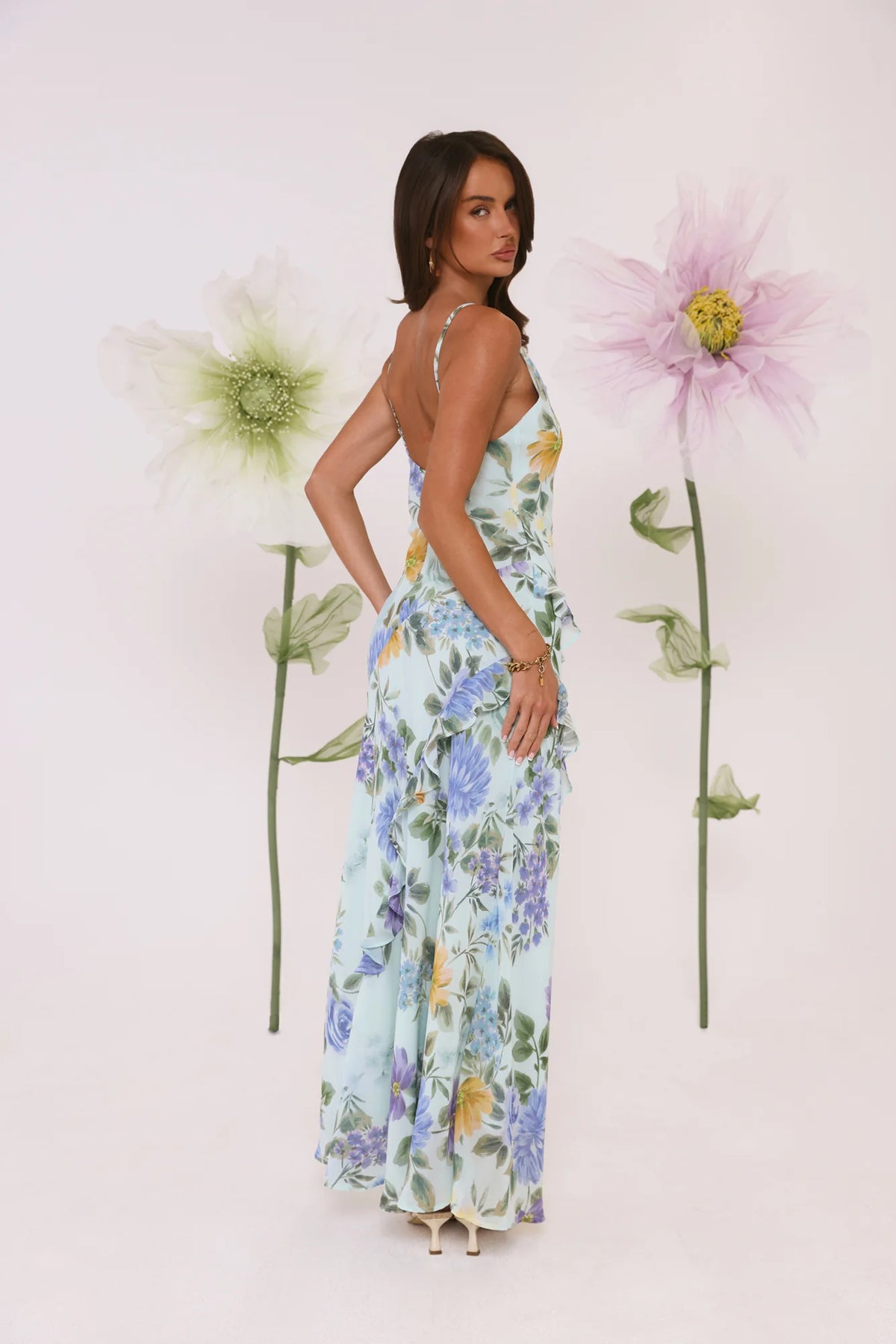 Petals Unfold Maxi Dress Print