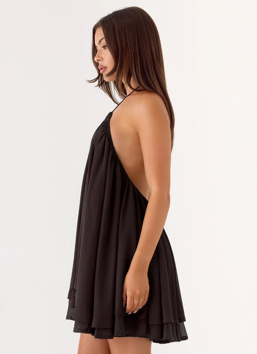 Alicelle Halter Mini Dress - Chocolate